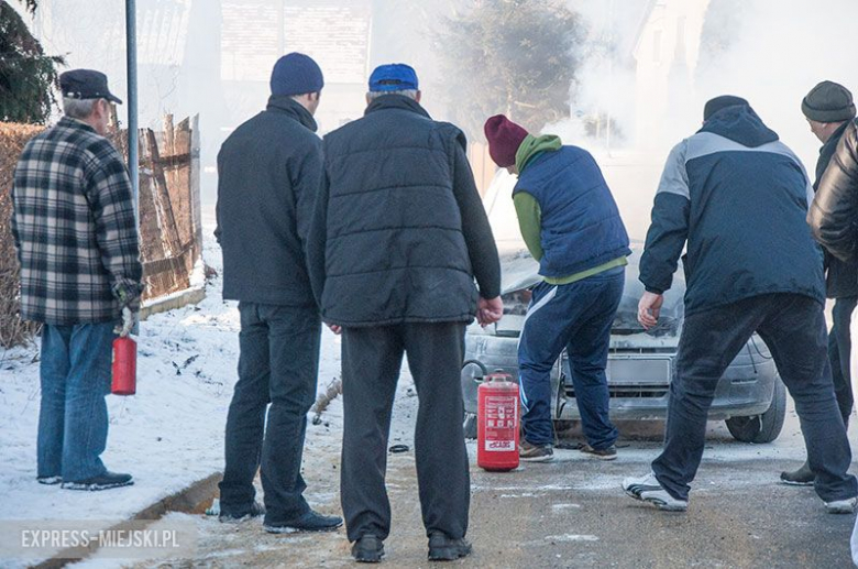 Pożar samochodu osobowego