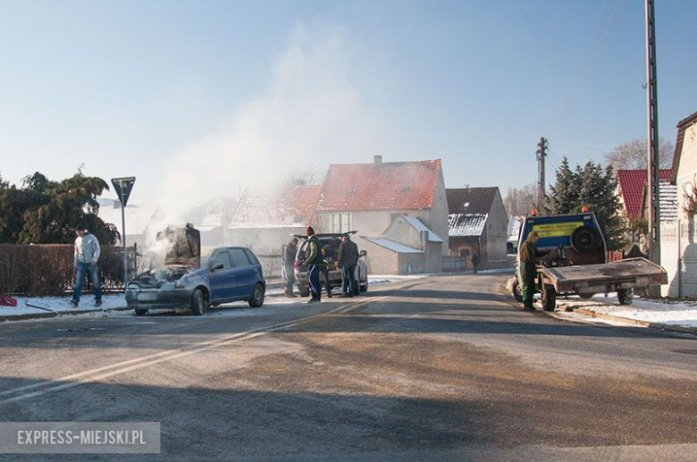 Pożar samochodu osobowego