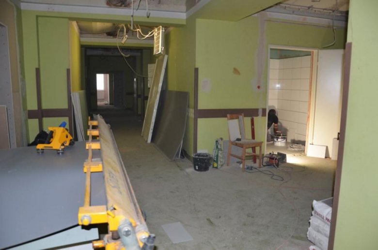Remont w budynku dawnego szpitala