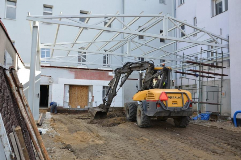 Remont w budynku dawnego szpitala