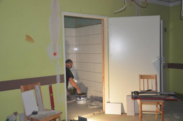 Remont w budynku dawnego szpitala