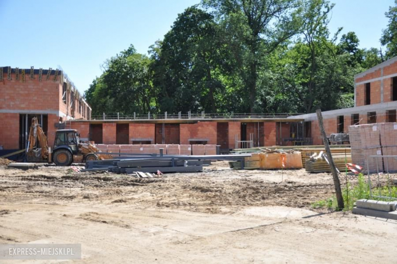 Plac budowy nowej szkoły w Lutyni
