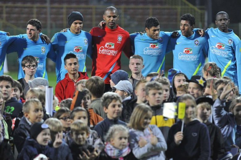 Trening Brazylii na Stadionie Śląska Wrocław