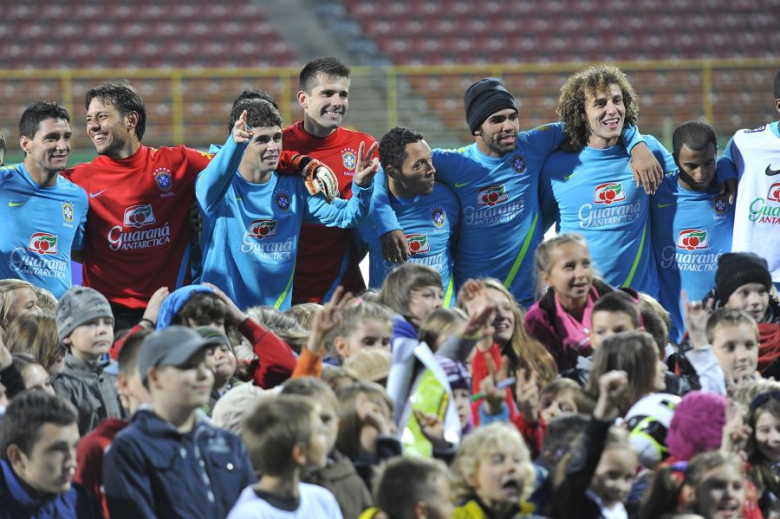 Trening Brazylii na Stadionie Śląska Wrocław
