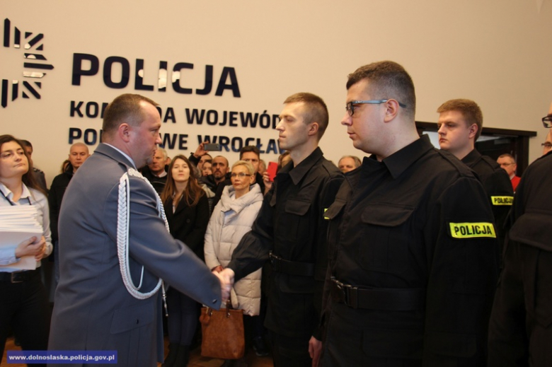 Ślubowanie nowych funkcjonariuszy