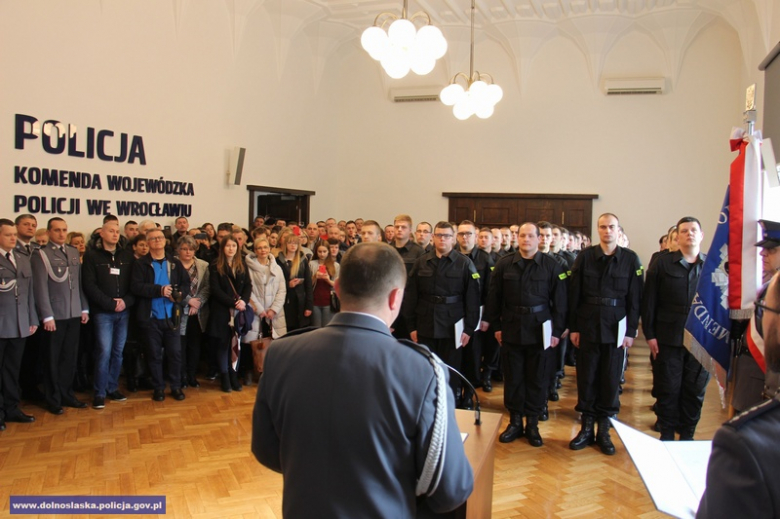 Ślubowanie nowych funkcjonariuszy