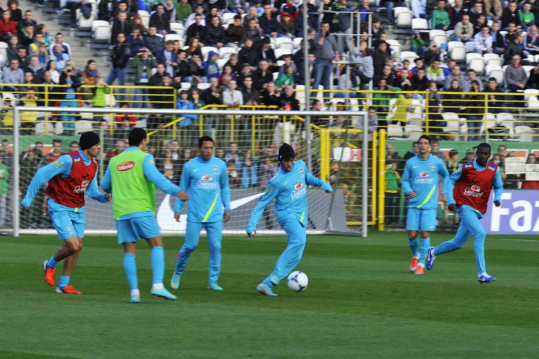 Trening Brazylii na Stadionie Śląska Wrocław