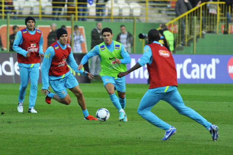 Trening Brazylii na Stadionie Śląska Wrocław