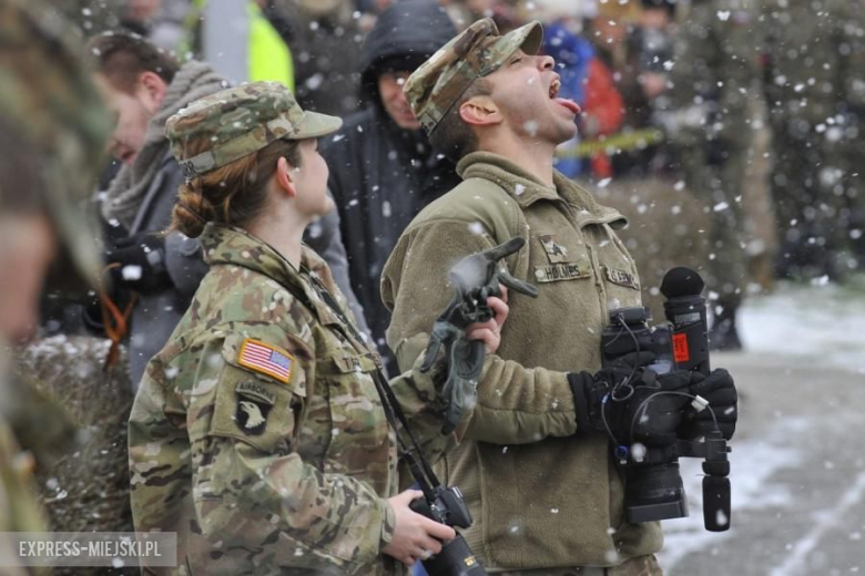 Żagań - Powitanie wojsk amerykańskich w Polsce