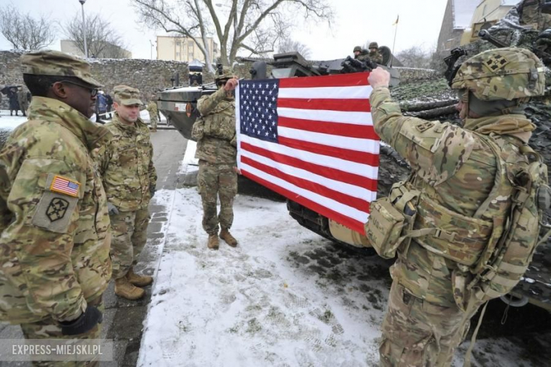 Żagań - Powitanie wojsk amerykańskich w Polsce