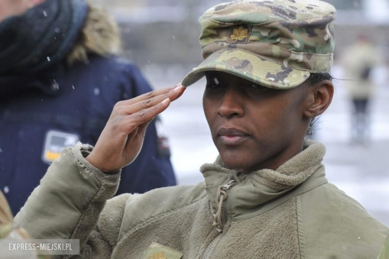 Żagań - Powitanie wojsk amerykańskich w Polsce