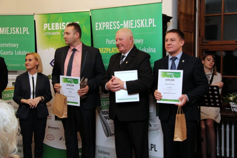 Gabriela Gałdusińska (BZ WBK), Wojciech Płaziuk (radny gminy Udanin), Bolesław Stachurski (radny gminy Udanin), Adam Ruciński (burmistrz Środy Śląskiej)