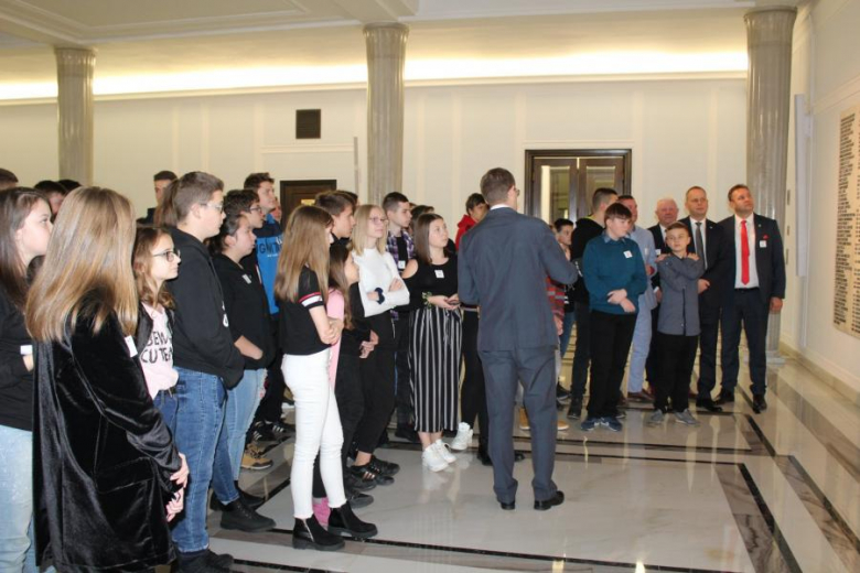 Uczniowie z Gminy Udanin w Sejmie RP