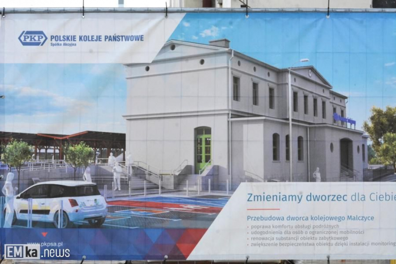 Trwa remont dworca w Malczycach 