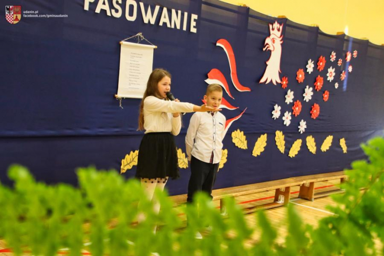 Pasowanie na ucznia w Szkole Podstawowej im. Jana Pawła II w Ujeździe Górnym