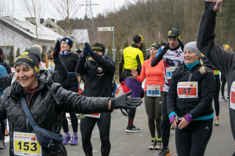 Biegacze kolejny raz rywalizowali podczas Biegu Walentynkowego w Wilkszynie
