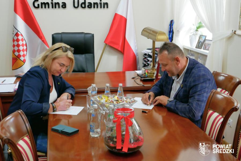 Dziś w Gmina Udanin odbył się odbiór zakończonych prac przy przebudowie dróg powiatowych