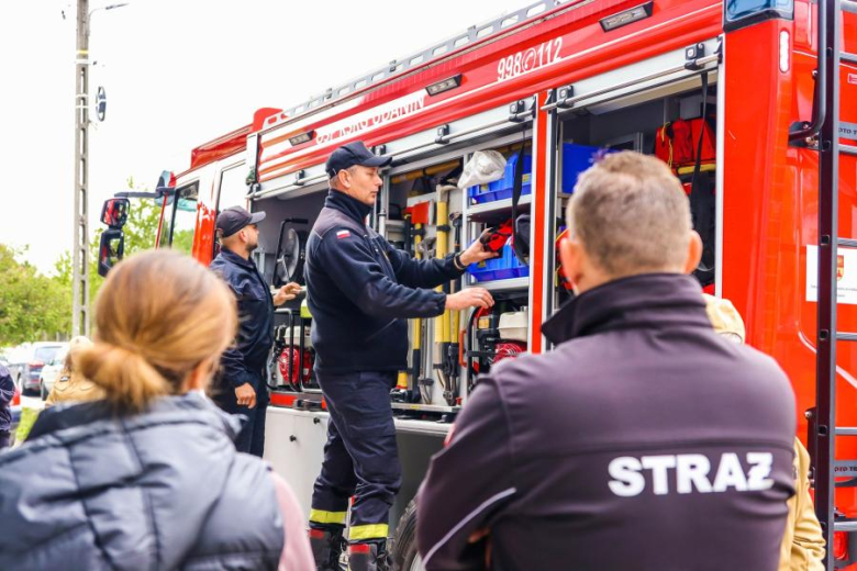 Remizę strażacką odwiedziły dzieci z Zespołu Szkolno-Przedszkolnego w Udaninie