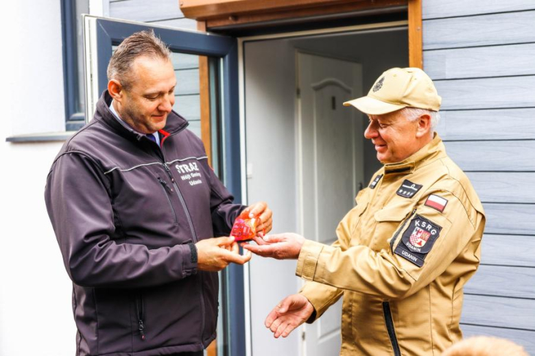 Remizę strażacką odwiedziły dzieci z Zespołu Szkolno-Przedszkolnego w Udaninie