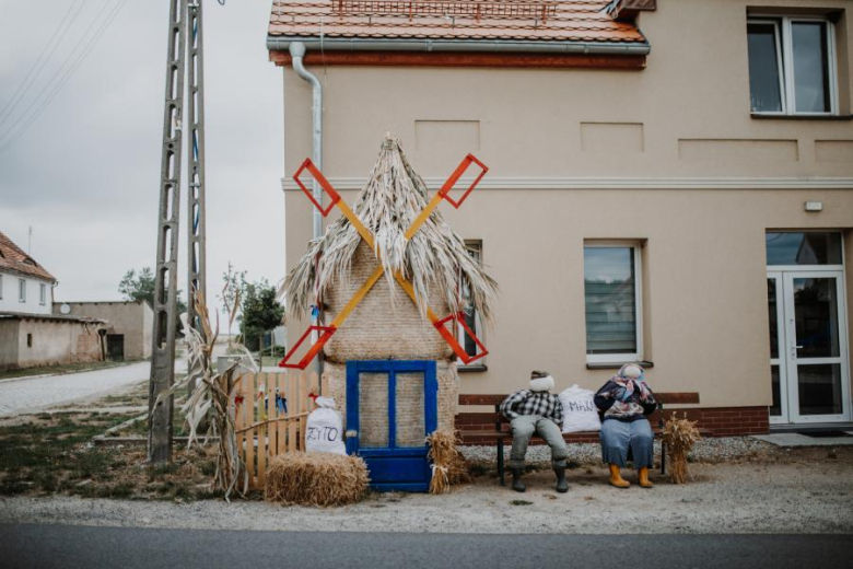 Ozdoby dożynkowe w Bogdanowie robią wrażenie
