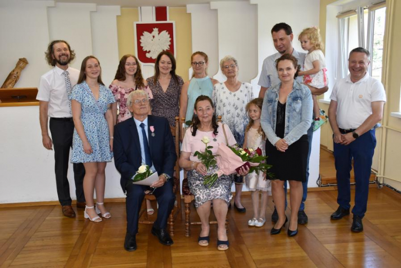 Złote Gody państwa Stachów w Urzędzie Gminy Malczyce