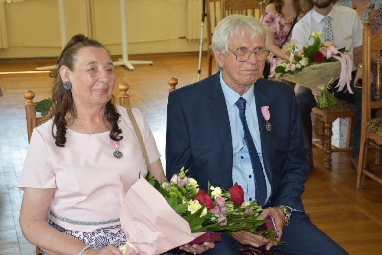 Złote Gody państwa Stachów w Urzędzie Gminy Malczyce