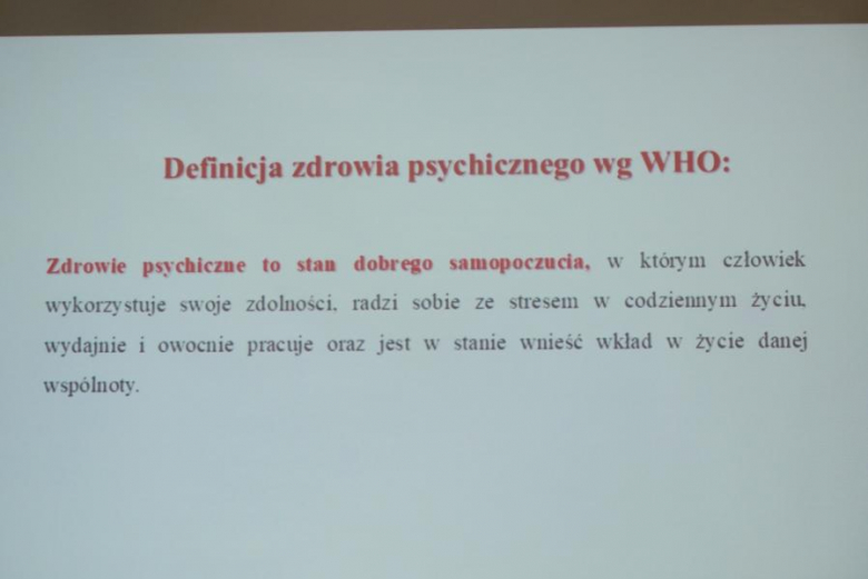  Konferencja na temat zdrowia psychicznego