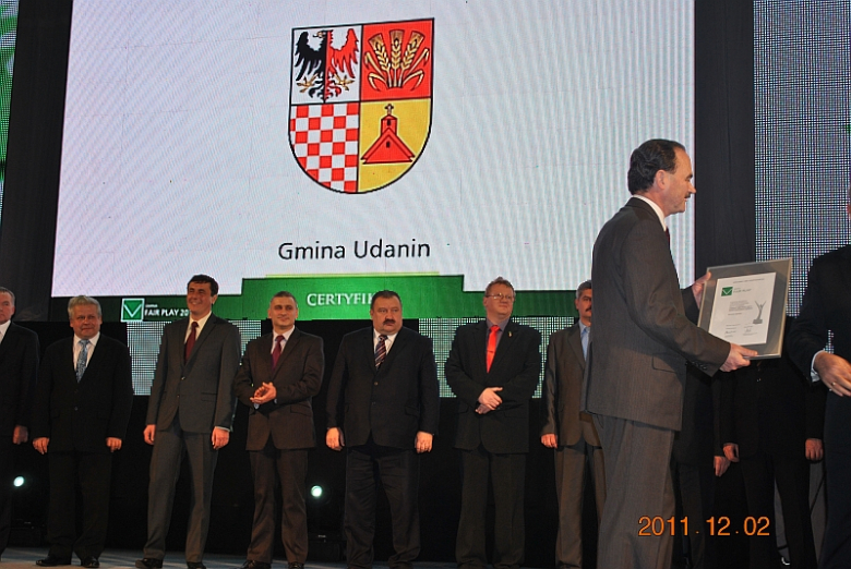 Uroczysta Gala wręczenia Certyfikatów „Gmina Fair Play 2011” 
