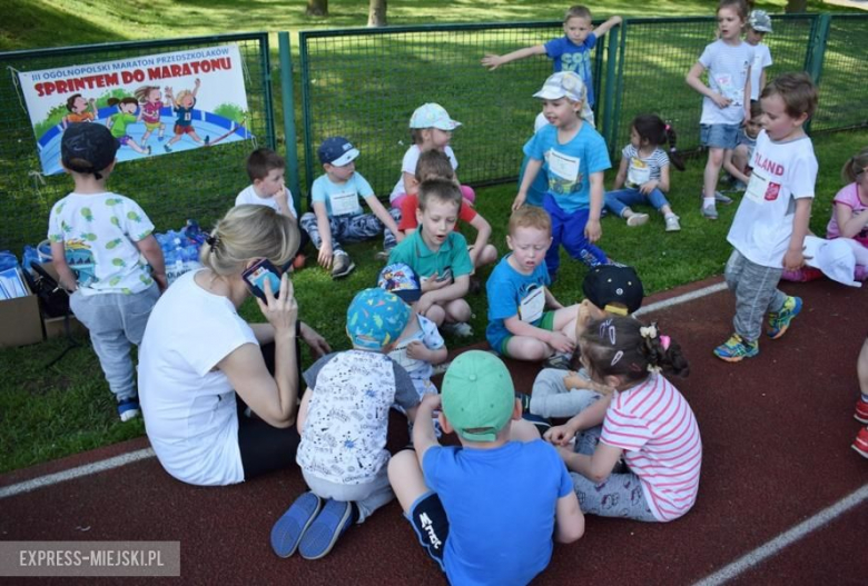 Przedszkolaki wzięły udział w maratonie