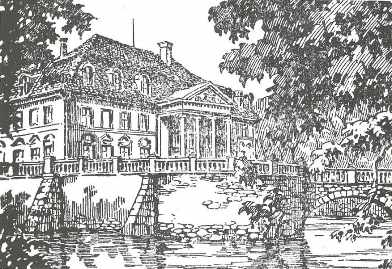 Pałac na dawnych rycinach
