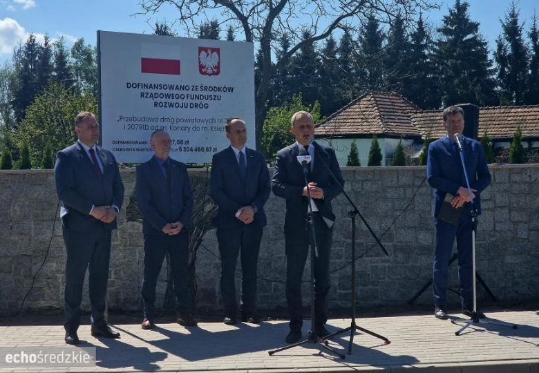 Konferencja prasowa w Damianowie w gm. Udanin