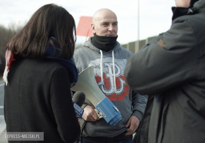 Protest na przejściu dla pieszych na DK94