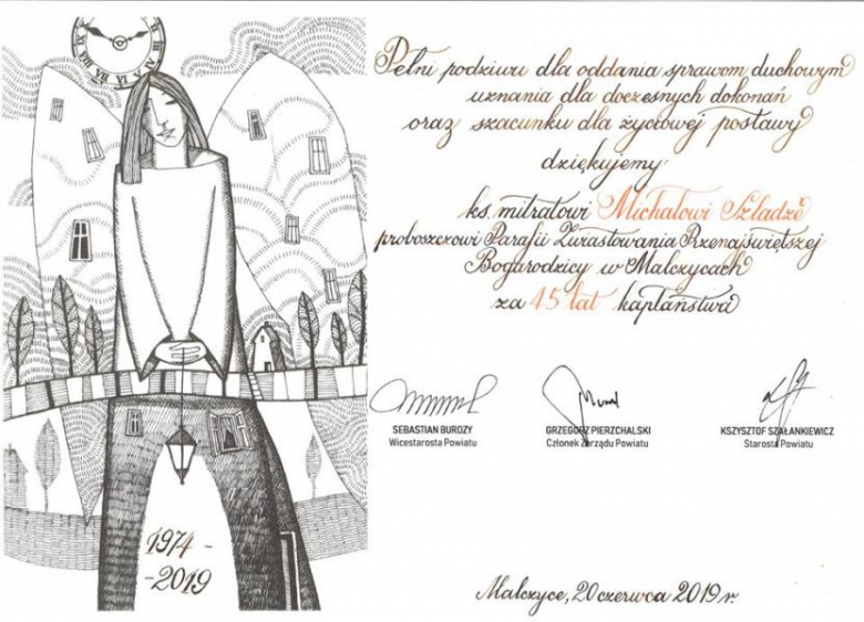 Uroczystości jubileuszu 45-lecia kapłaństwa ks. mitrata Michała Szlagi