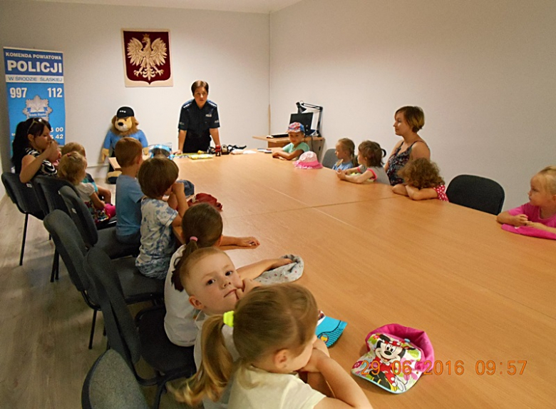 Odwiedziny uczniów w policji