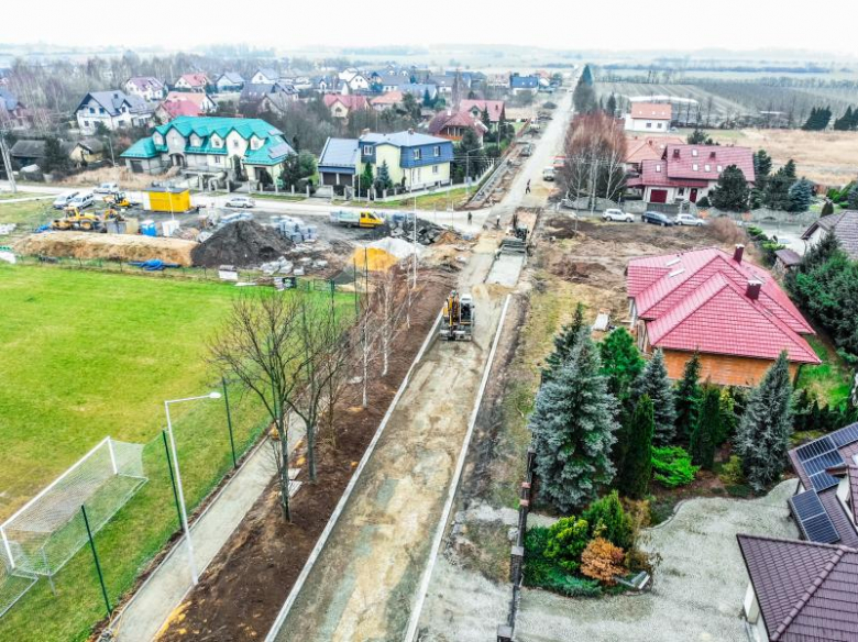 Przebudowa drogi w toku