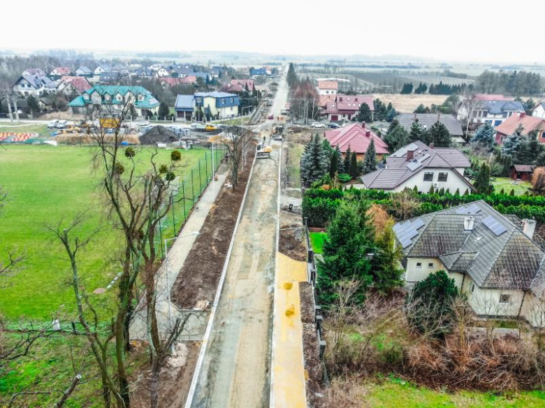 Przebudowa drogi w toku