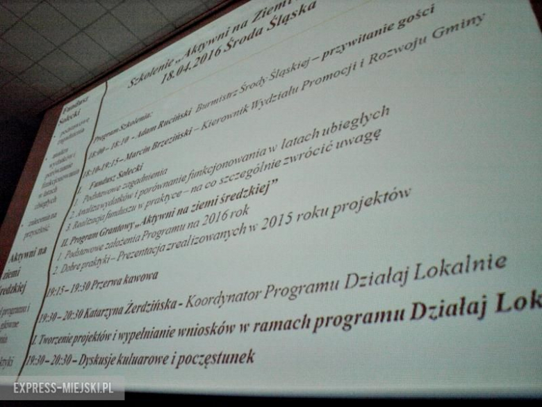 Aktywni na ziemi średzkiej - szkolenie