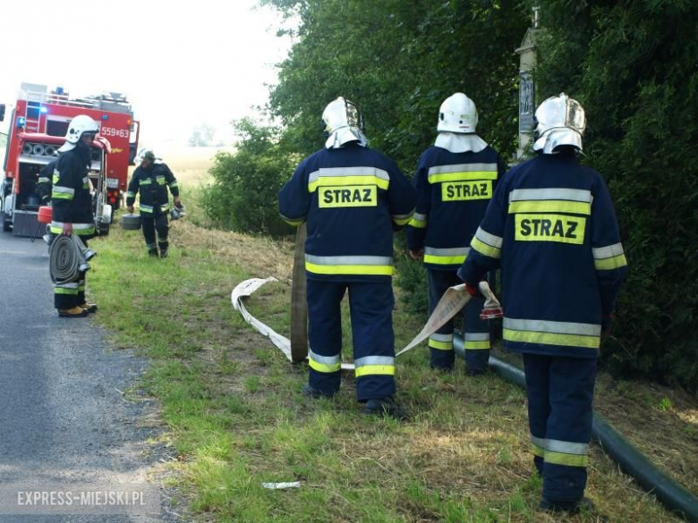 Ćwiczenia straż pożarnych w Ujeździe Górnym