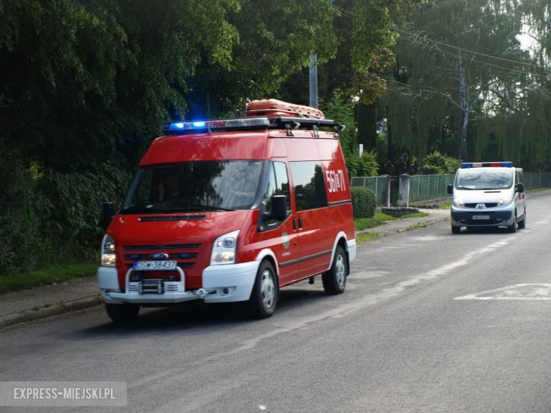 Ćwiczenia straż pożarnych w Ujeździe Górnym