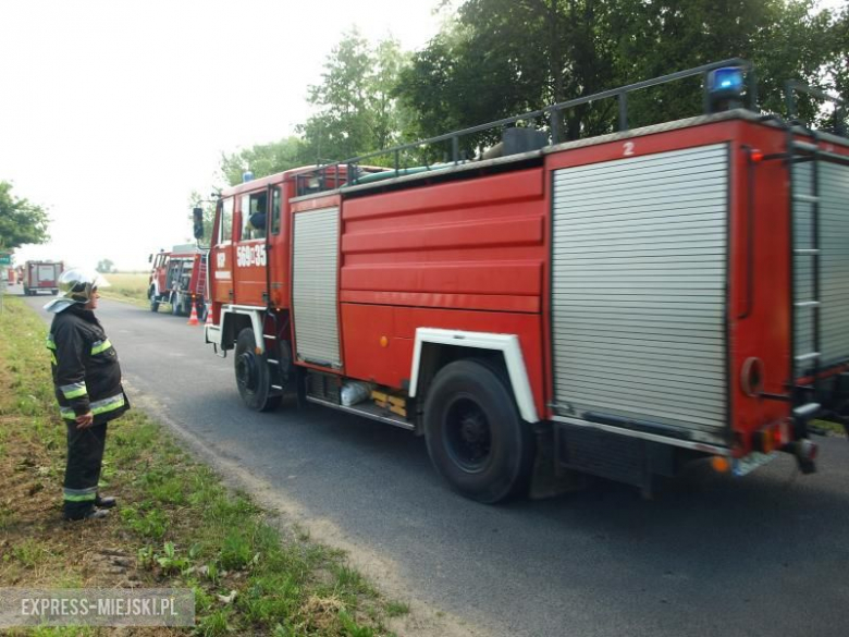 Ćwiczenia straż pożarnych w Ujeździe Górnym