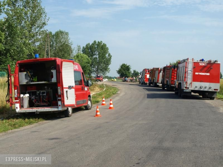 Ćwiczenia straż pożarnych w Ujeździe Górnym