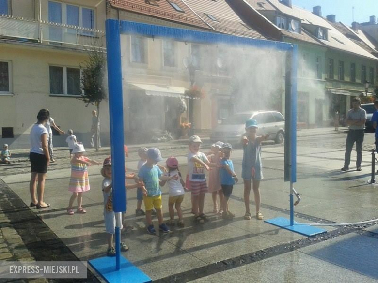 Kurtyna wodna w centrum miasta