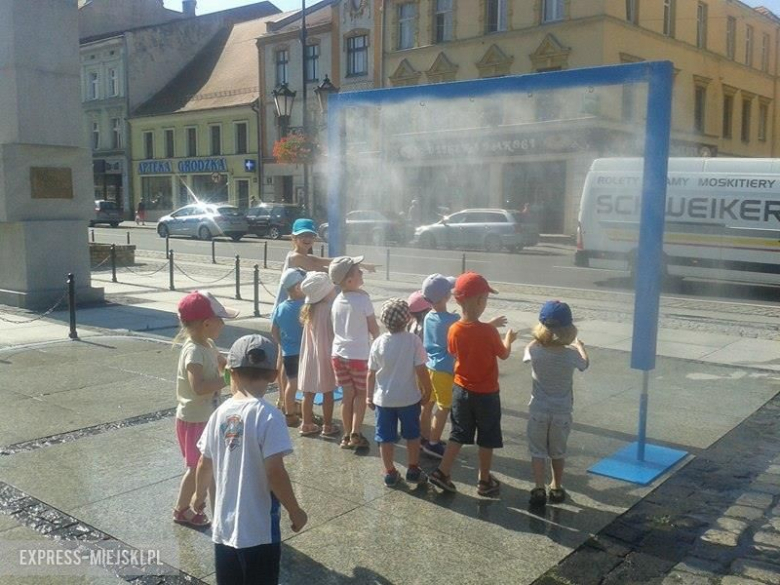Kurtyna wodna w centrum miasta