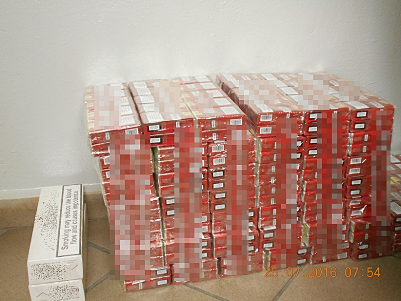 Znaleziony tytoń i papierosy