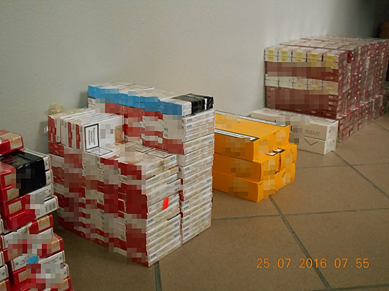 Znaleziony tytoń i papierosy