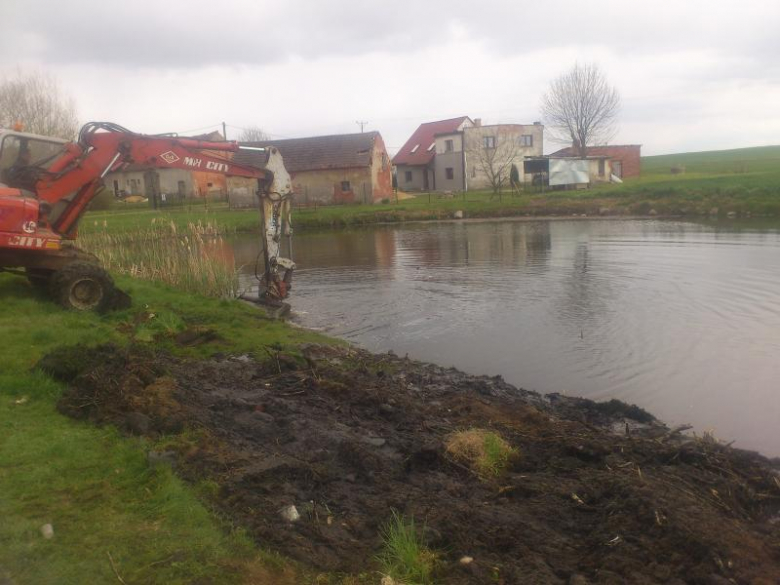 Prace przy renowacji stawu - archiwum