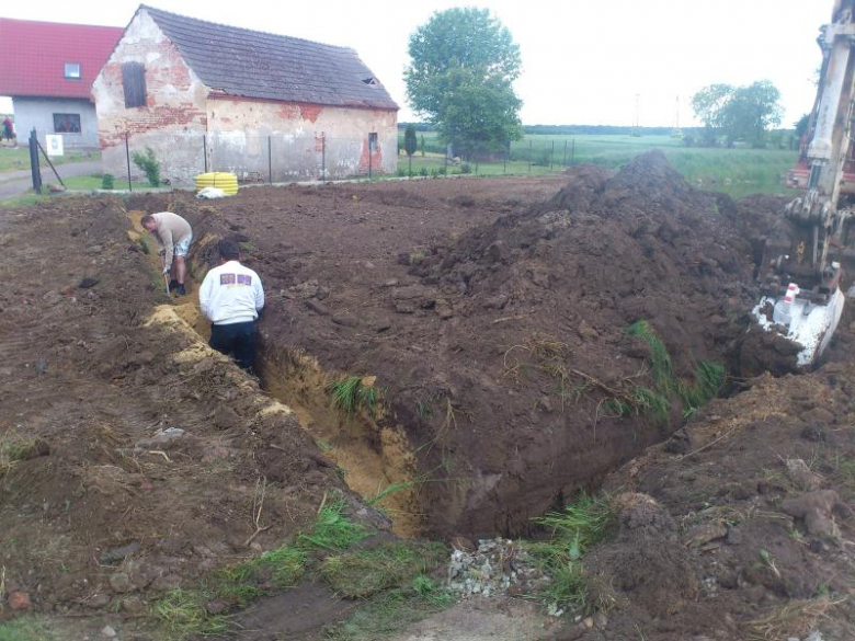 Prace przy renowacji stawu - archiwum