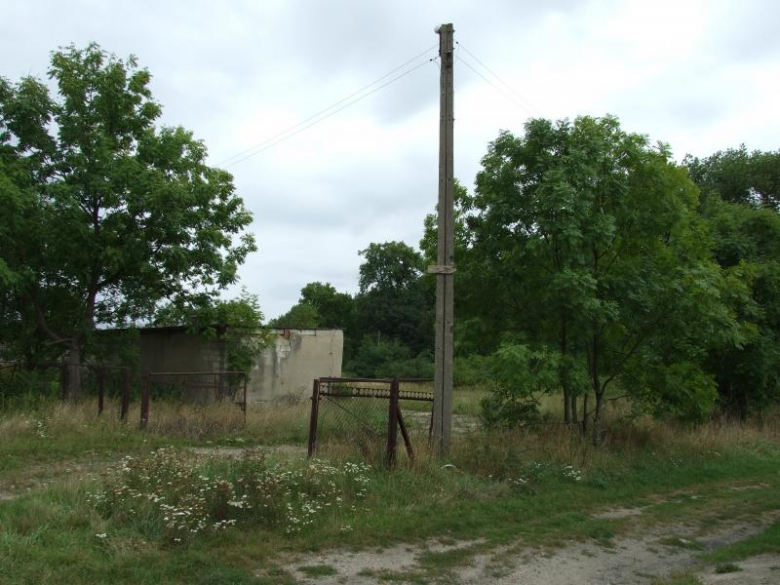 Centralne miejsce założenia, w którym stał okazały pałac 