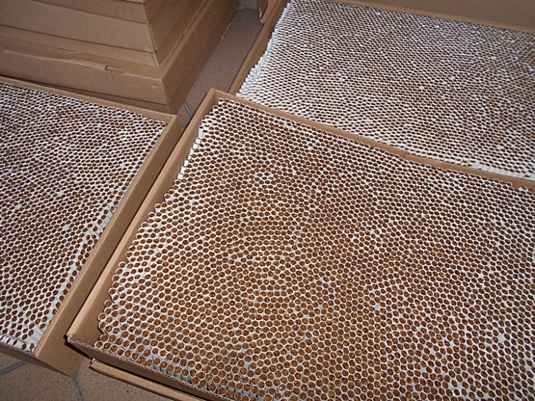 Zatrzymane kartony z papierosami