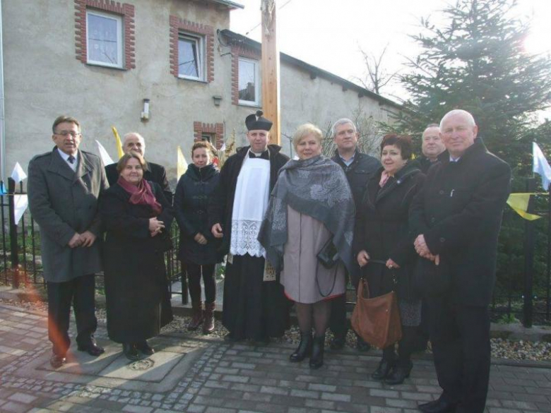 Ceremonia poświęcenia krzyża w Udaninie